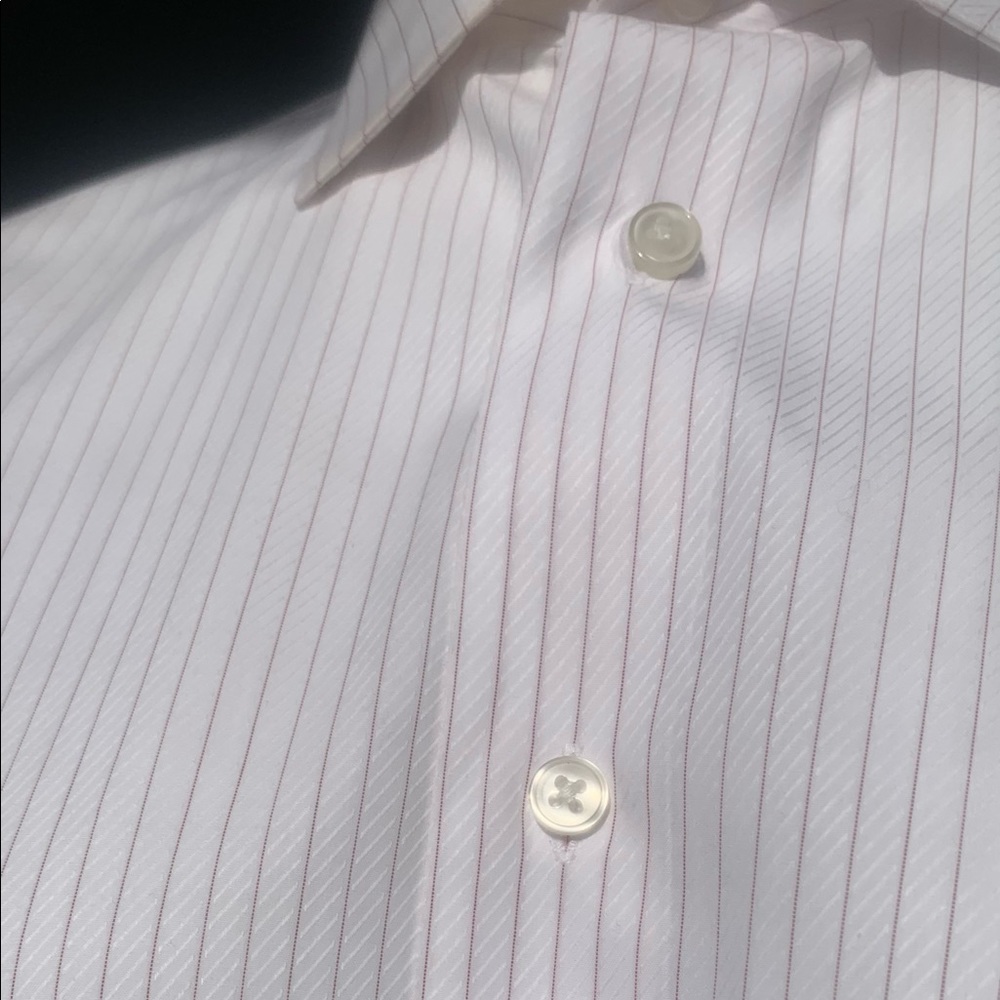Men Calvin Klein pinstripe shirt   Size 15.5. 32/33